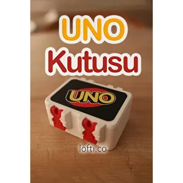 Loftico Uno Kart Kutusu Şık Saklama Kutusu Aile ve Arkadaşlarla Oyun İçin Kolay