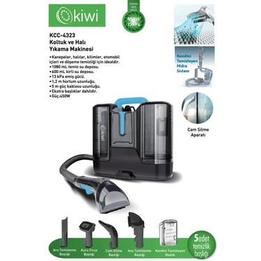 Kiwi Koltuk Halı Yıkama Ve Leke Çıkartma Makinesi KCC-4323 Fiyatı