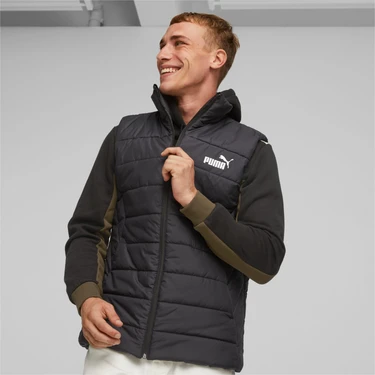 Puma Ess Padded Vest Erkek Ceket S Kesim Kalıbı Düz Desenli Siyah