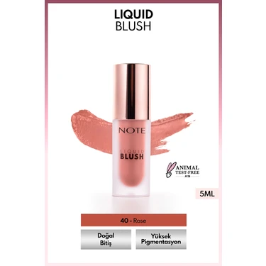 Note Cosmetics Liquid Blush Nemlendirici Etkili Likit Allık - 40