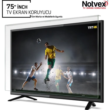 Notvex 75 inç TV Ekran Koruyucu Yüksek Mukavemetli Akrilik Kırılmalara