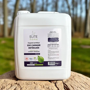 the Elite Home Organik ve Vegan Sertifikalı Sıvı Çamaşır Deterjanı 3 kg Kokusuz Hassas