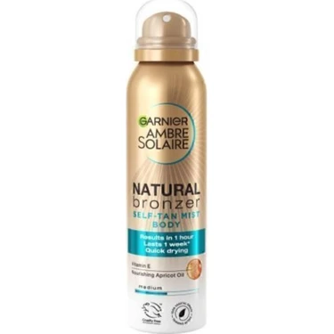 Garnier Ambre Solaire Natural Bronzer Güneşsiz Bronzlaştırıcı Sprey 150 ml – Işıltılı Doğal