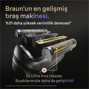 Braun Series 9 Pro+ Elektrikli Tıraş Makinesi, Islak ve Fiyatı