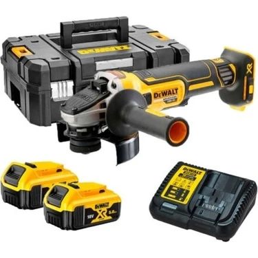 Dewalt DCG405P2 18V 5.0 Ah Li-Ion 125 mm Kömürsüz Çift Akülü Avuç