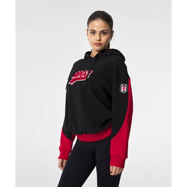 Beşiktaş Kadın Kapüşonlu Sweatshırt