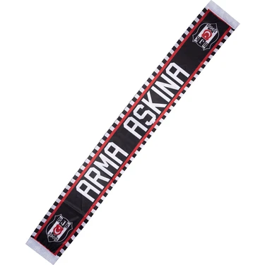 Krtlyvs Beşiktaş Unisex Saten Atkı 06 25Y Standart Renkli Tasarım Taraftar