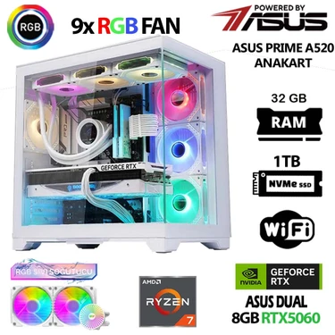 Asus Prime X6 Ryzen 7 5700X 32GB Ram 1tb M.2 Nvme SSD 8gb Fiyatı