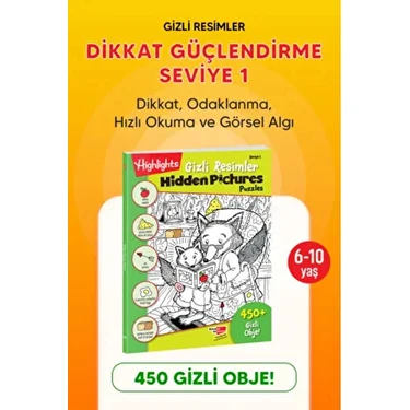 Oyun Terapi Market Gizli Resimler Seviye 1 Eğlenceli Oyun Seti 6 - 9 Yaş İçin Yaratıcı