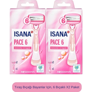 Isana Tıraş Bıçağı Bayanlar Için, 6 Bıçaklı X2