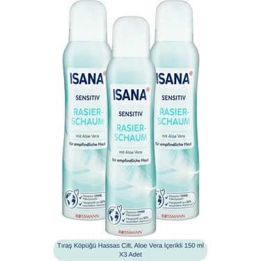 Tıraş Köpüğü Hassas Cilt, Aloe Vera Içerikli 150 ml X3