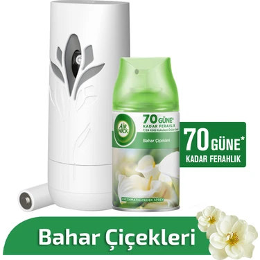 Air Wick Otomatik Oda Kokusu Sprey Seti Bahar Çiçekleri 70 Gün Ferahlık Makine ve Yedek