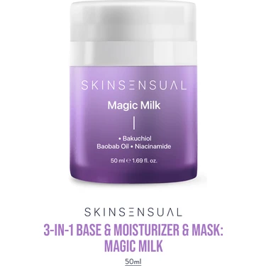 Skin Sensual Skinsensual Magic Milk 3-In-1 Nemlendirici Krem 50 ml Tüm Cilt Tipleri İçin Bakım Ve