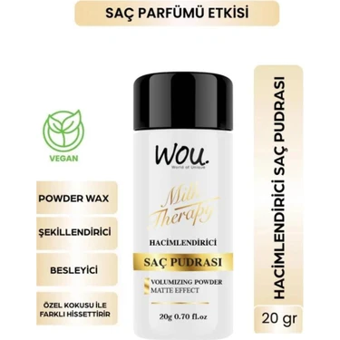Wou Milk Therapy Saç Pudrası 20 g Hacimlendirici Mat Etki Günlük Kullanım Unisex