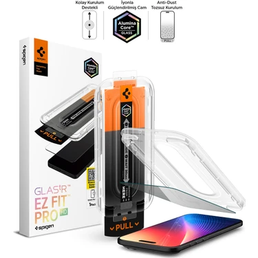 Spigen Apple iPhone Air ile Uyumlu Hayalet Cam Ekran Koruyucu AluminaCore™ iyonlaştırılmış