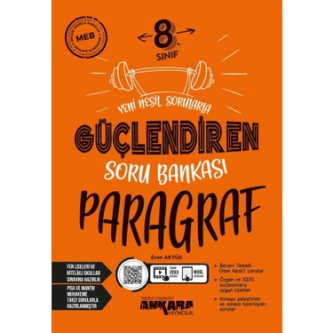 Ankara Yayıncılık Ankara 8. Sınıf Paragraf Güçlendiren Soru Bankası Ankara