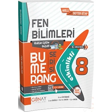 Günay Yayınları 8. Sınıf Fen Bilimleri Etkinlikli Bumerang Serisi Kitap Türkçe Dilinde Sınav