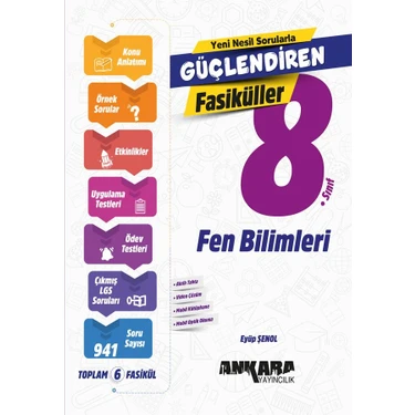 Ankara Yayıncılık 2025 8. Sınıf LGS Fen Bilimleri 1-2-3-4-5-6 Güçlendiren Fasikül Konu Anlatımlı