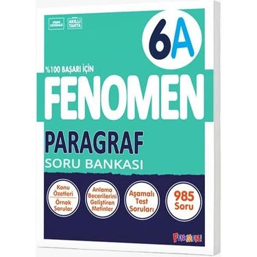 Fenomen Yayıncılık 6. Sınıf Paragraf Fenomen A Soru Bankası Fenomen