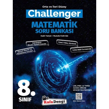 Kafa Dengi Yayınları 8.Sınıf LGS Matematik Challenger Soru Bankası Orta ve İleri Düzey Sorular