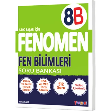 Gama Yayınları 8. Sınıf Fen Bilimleri B Soru Bankası Fenomen Yayıncılık LGS