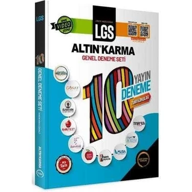 Altın Karma Yayınları  8. Sınıf LGS 10 Farklı Yayın 10 Deneme Tüm Konular Sorular Tamamı Video