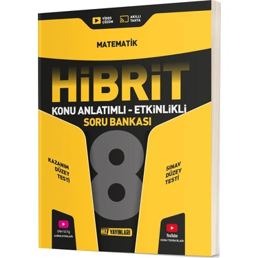 Hız Yayınları 8. Sınıf Matematik HİBRİT Konu Anlatımlı Etkinlikli Soru