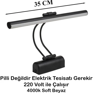 Flüt Aplik 35 cm LED Duvar Lambası 4000K Soft