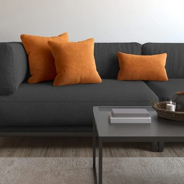 Demor Home Soft Series Portakal Rengi Kırlent, Yastık