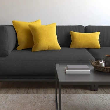 Demor Home Soft Series Acem Lale Sarısı Kırlent, Yastık