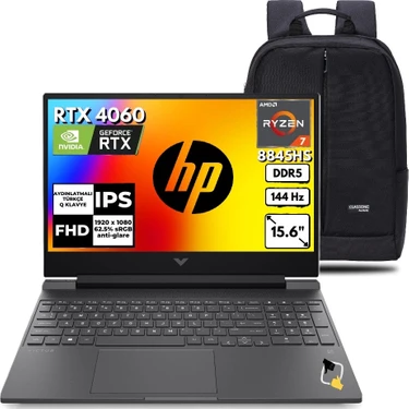 Hp Victus Gaming Laptop 15-FB3008NT Amd Ryzen 7-8845HS 32GB 1tb RTX4060 144Hz 15.6 Windows 11 Pro