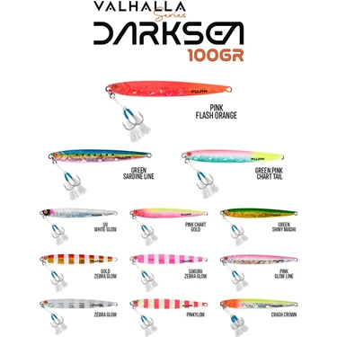 Fujin Valhalla Darksea 100GR Metal Jig Yem Gold Zebra Glow Fiyatı