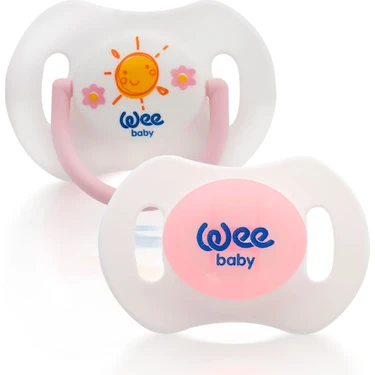 Wee Baby 2'li Gece Gündüz Damaklı Silikon Emzik 0-6 Ay (Saklama Kabı Hediyeli)