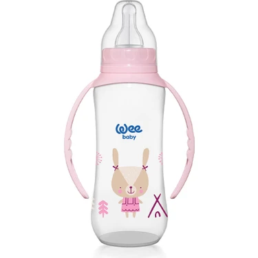 Wee Baby Klasik Kulplu Pp Biberon 270 ml Pembe 6-18