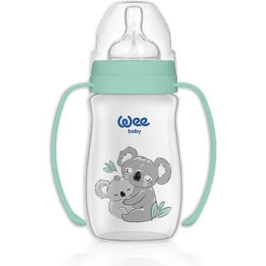 Wee Baby 250 ml Safari Kulplu PP Biberon Renkli Koala 0-6 Ay Antikolik