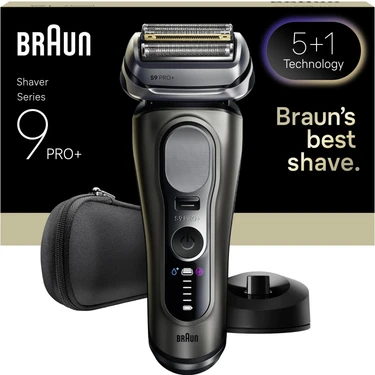 Braun Series 9 Pro+ Elektrikli Tıraş Makinesi, Islak ve Kuru, Şarj Standı,