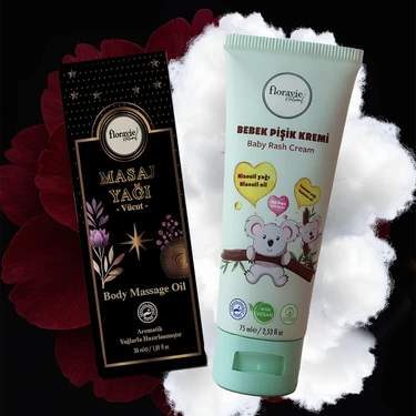 Floravie Natural Pişik Kremi-Masaj Yağı Ikili