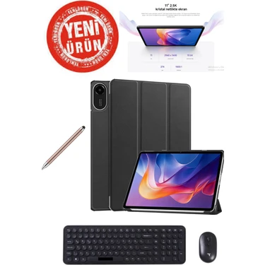 Redmi Pad 2 8gb Ram 256GB Hafıza 2.5k 11" Tablet Gri+Orjinal Kılıf+Kalem+Klavye Mouse