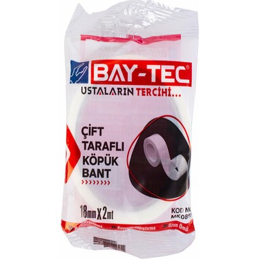 BAY-TEC ÇİFT TARAFLI KÖPÜK BANT 18MMX2MT