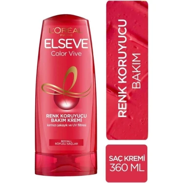 Elseve Colorvive Renk Koruyucu Bakım Kremi 360 ml Boyalı ve Röfleli Saçlar için UV Filtreli