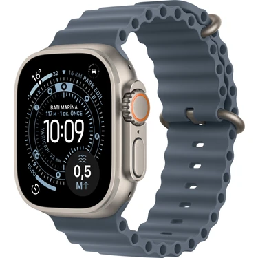 Apple Watch Ultra 3 Gps + Cellular, 49 mm Natürel Titanyum Kasa ve Demir mavisi