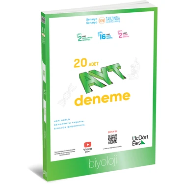 ÜçDörtBeş Yayınları AYT Biyoloji 20’li