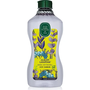 Eyüp Sabri Tuncer Doğal Zeytinyağlı Alaçatı Lavantası Sıvı Sabun 1,5 lt – Vegan, Paraben ve Glüten