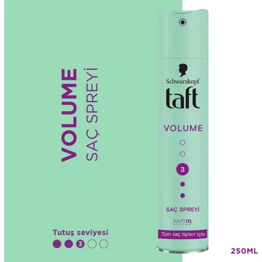 Taft Volume Hacim Saç Spreyi 250ML Tüm Saç