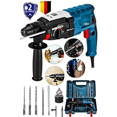Lieber German Teknoloji 2.30MM Bakır Sargılı 7.0 Joule Kablolu Kırıcı Delici Hilti Matkap +5 Uç