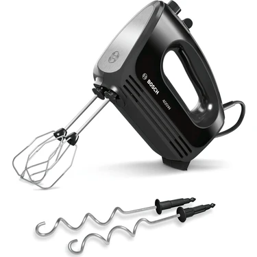 Bosch MFQ2420B El Mikseri 400 W Güç, Paslanmaz Çelik Aparatlar, Siyah/Gri