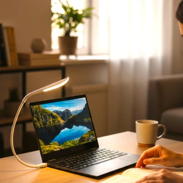 Hevolt 3 Seviye Dokunmatik USB LED Masa Çalışma Kitap Okuma Lambası Pc Gece Lambası