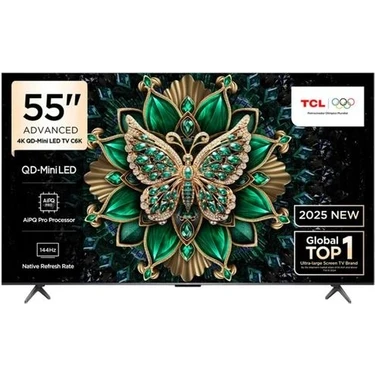 Tcl 55C6K 55'' 139 Ekran Uydu Alıcılı 4K Ultra Hd Miniled Google