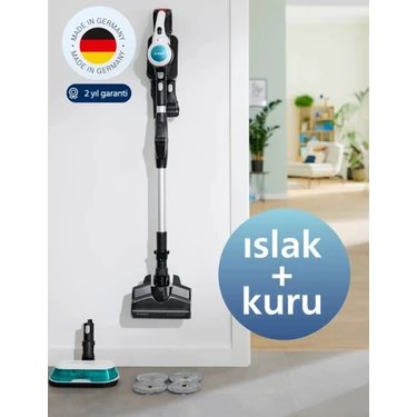 Bosch Çift Bataryalııslak & Kuru Temizlik, Güçlü Emiş,hafif Tasarım 80 Dk Uzun Pil
