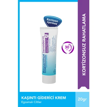 Bepanthol Sensiderm Kaşıntı Giderici Anti Alerjik Kortizonsuz Krem 20 g Hassas Ciltlere